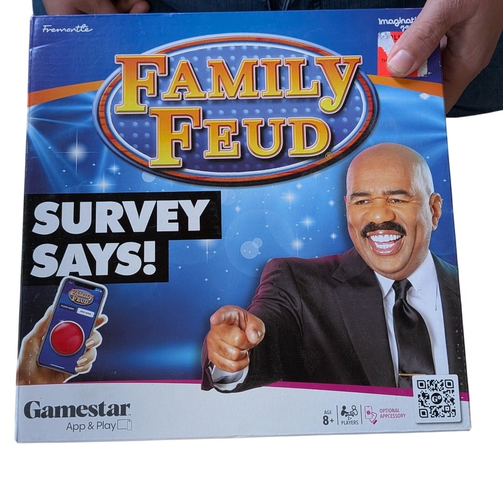 Family Feud Survey Says Board Game Gamestar App & Play Steve Harvey Edition 2023